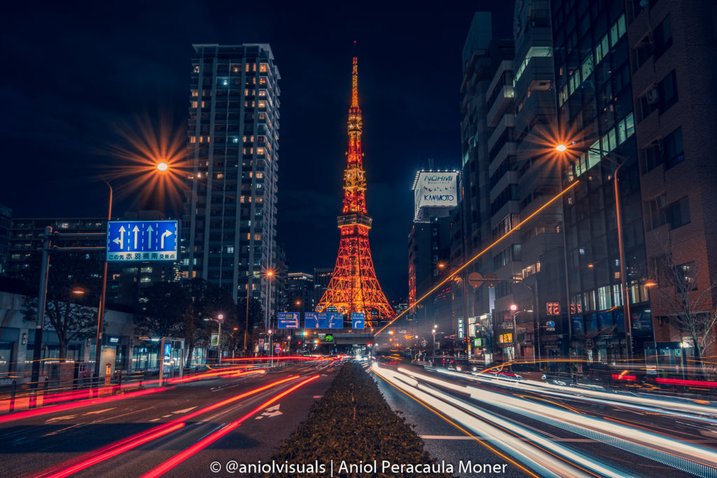 Japanese Photography Reflection of Tokyo Skytree at Night Japan