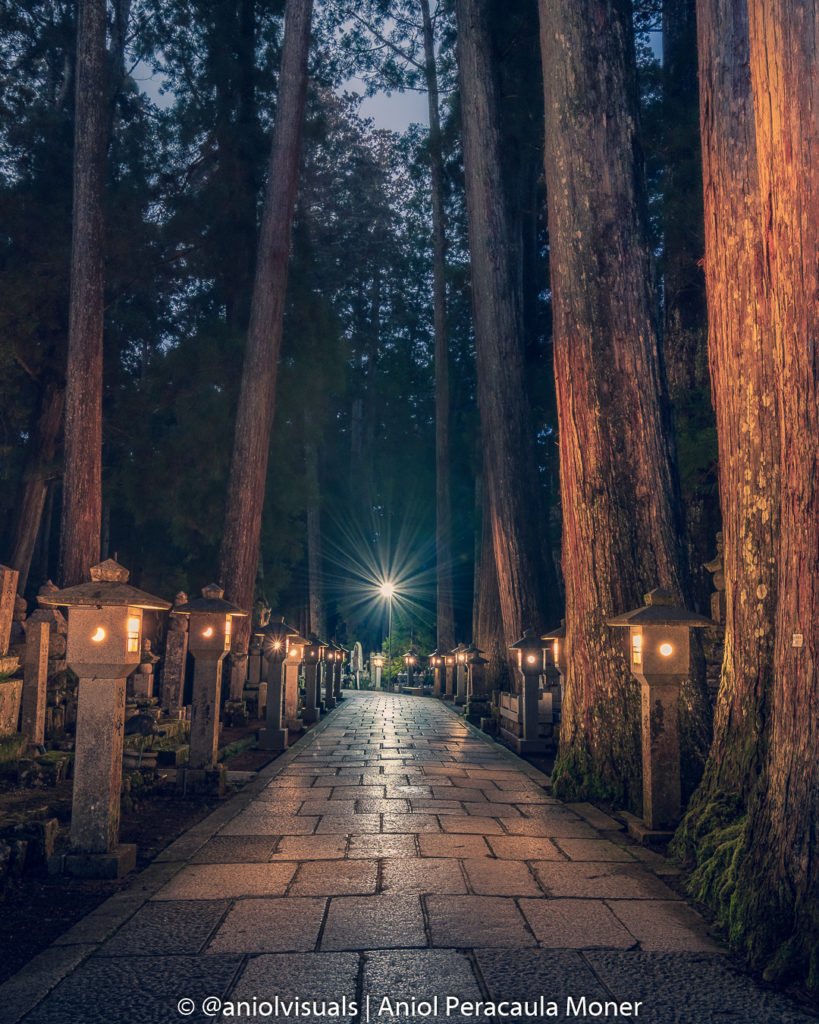 Okunoin cemetery night photography guide by aniolvisuals