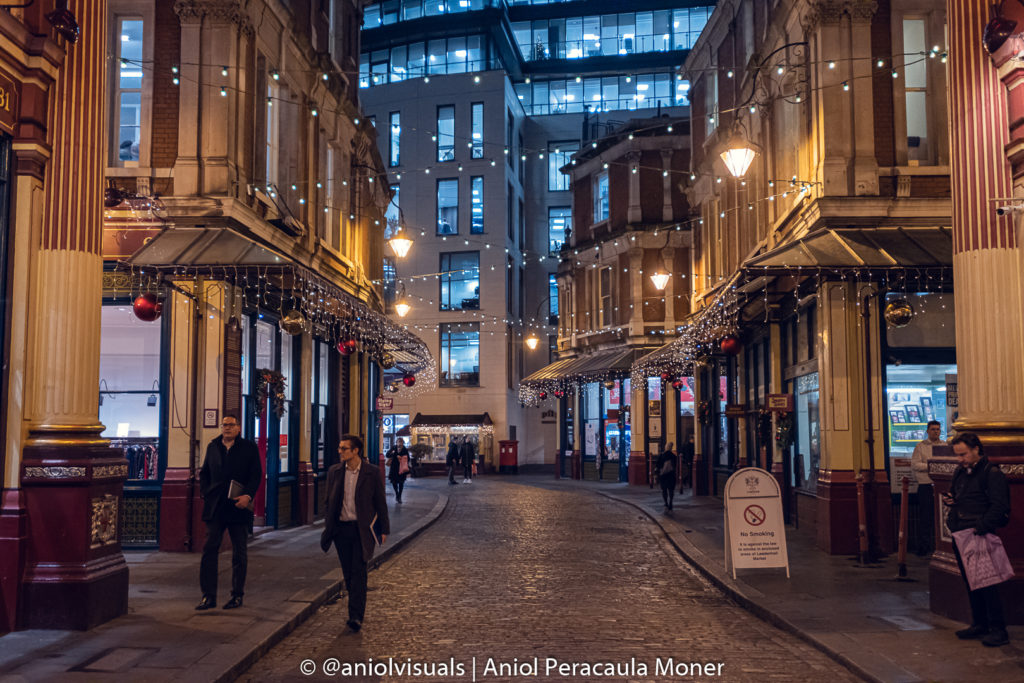 Leadenhall Market evening christmas image by aniolvisuals