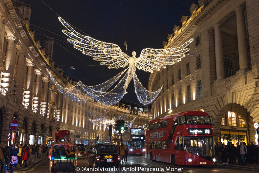 Regent street Christmas lights london photography by aniolvisuals