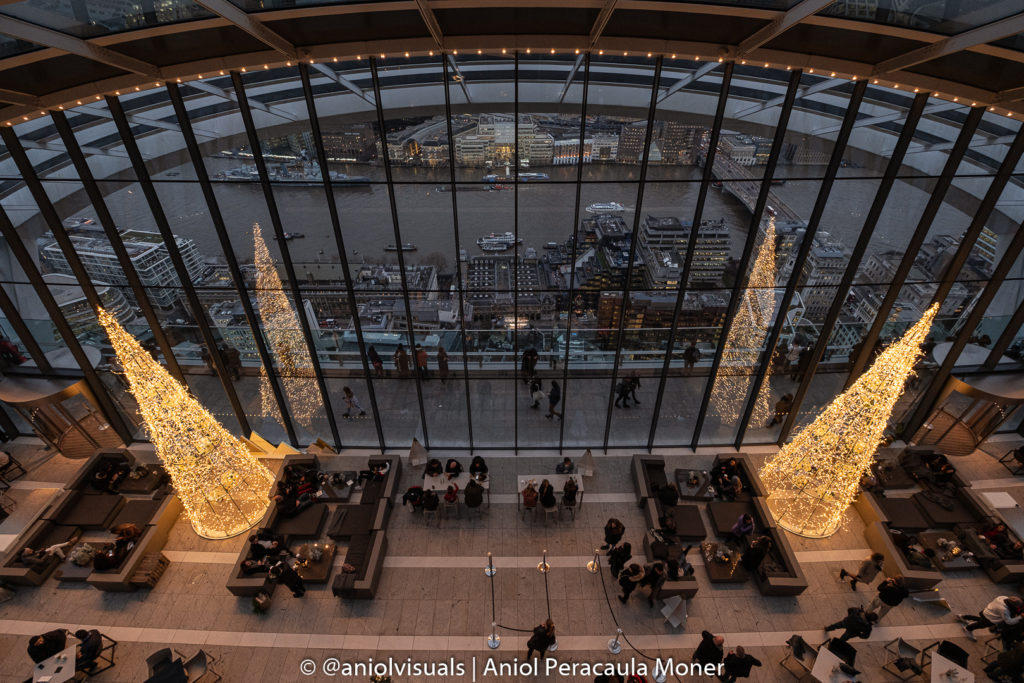 London Sky Garden Christmas Lights photography by aniolvisuals