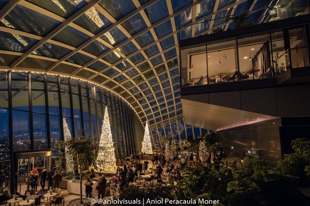 London Sky Garden Christmas Lights photography by aniolvisuals