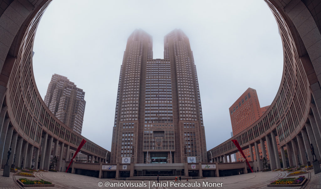 Tokyo metropolitan building panorama photography