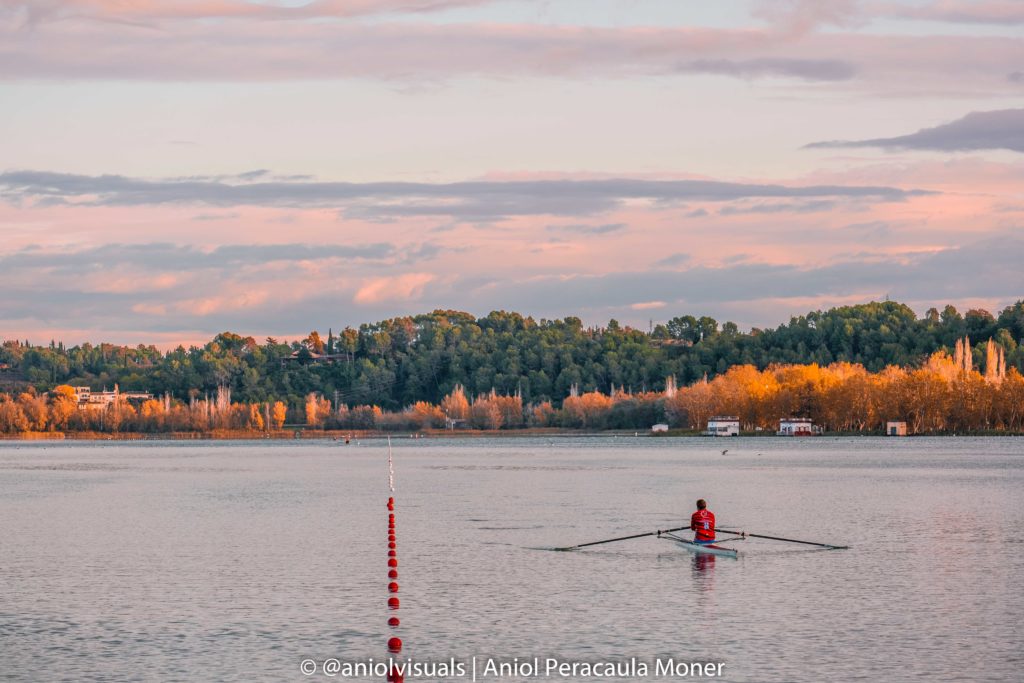 rowing in banyoles lake