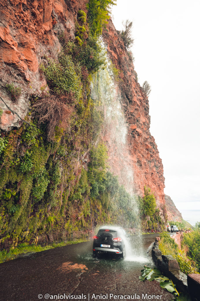 cascata dos anjos waterfall road madeira