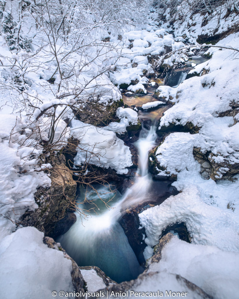 Savica waterfall winter hike