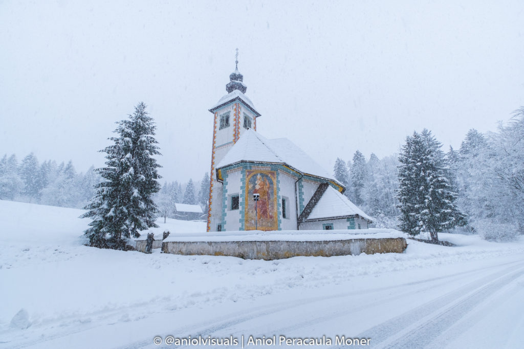 St Duha church slovenia winter
