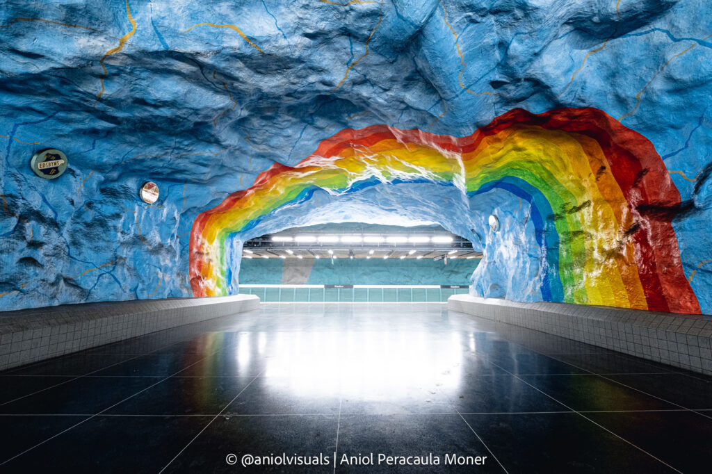 rainbow stockholm metro station
