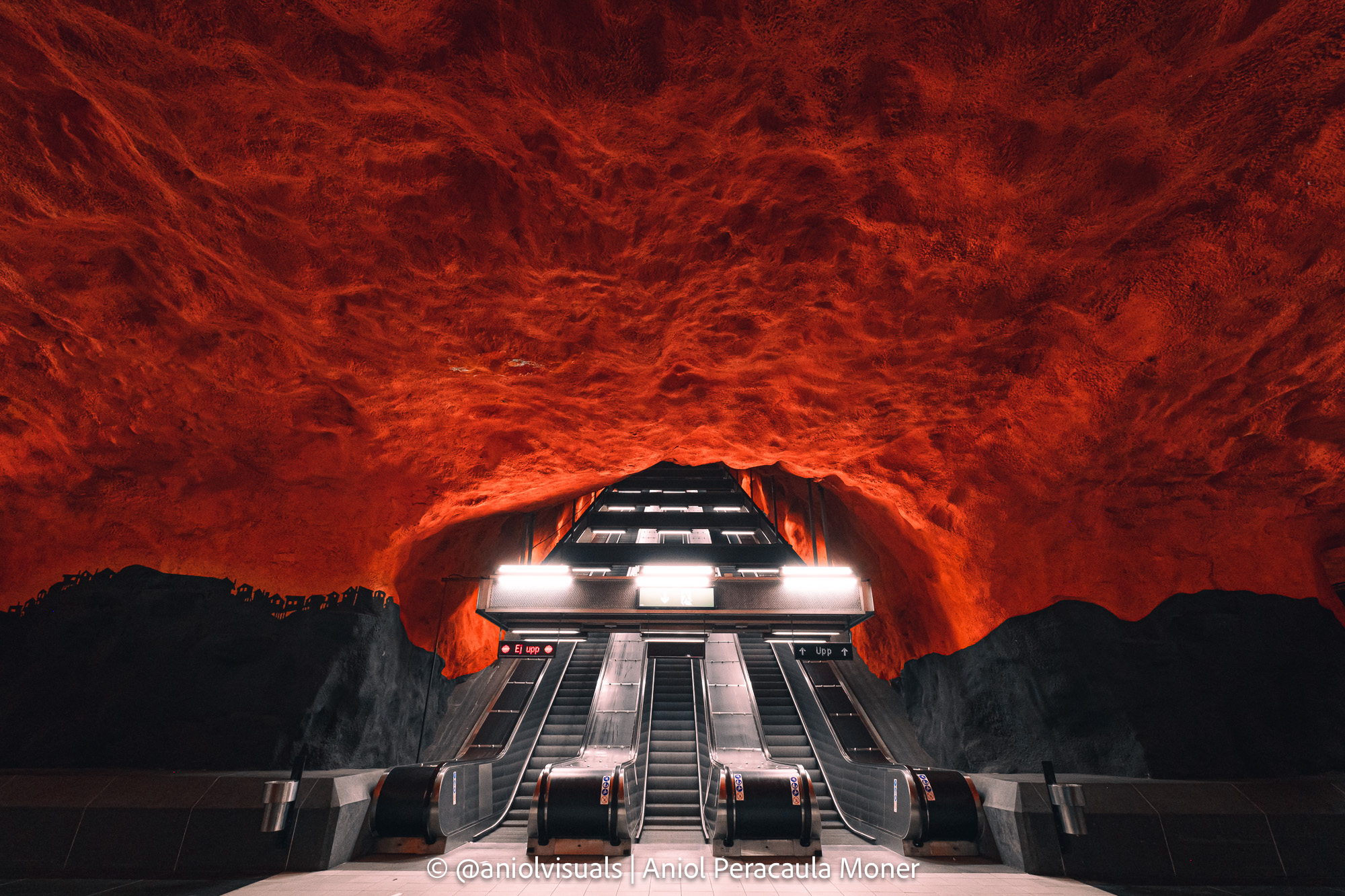Solna metro station photography stockholm