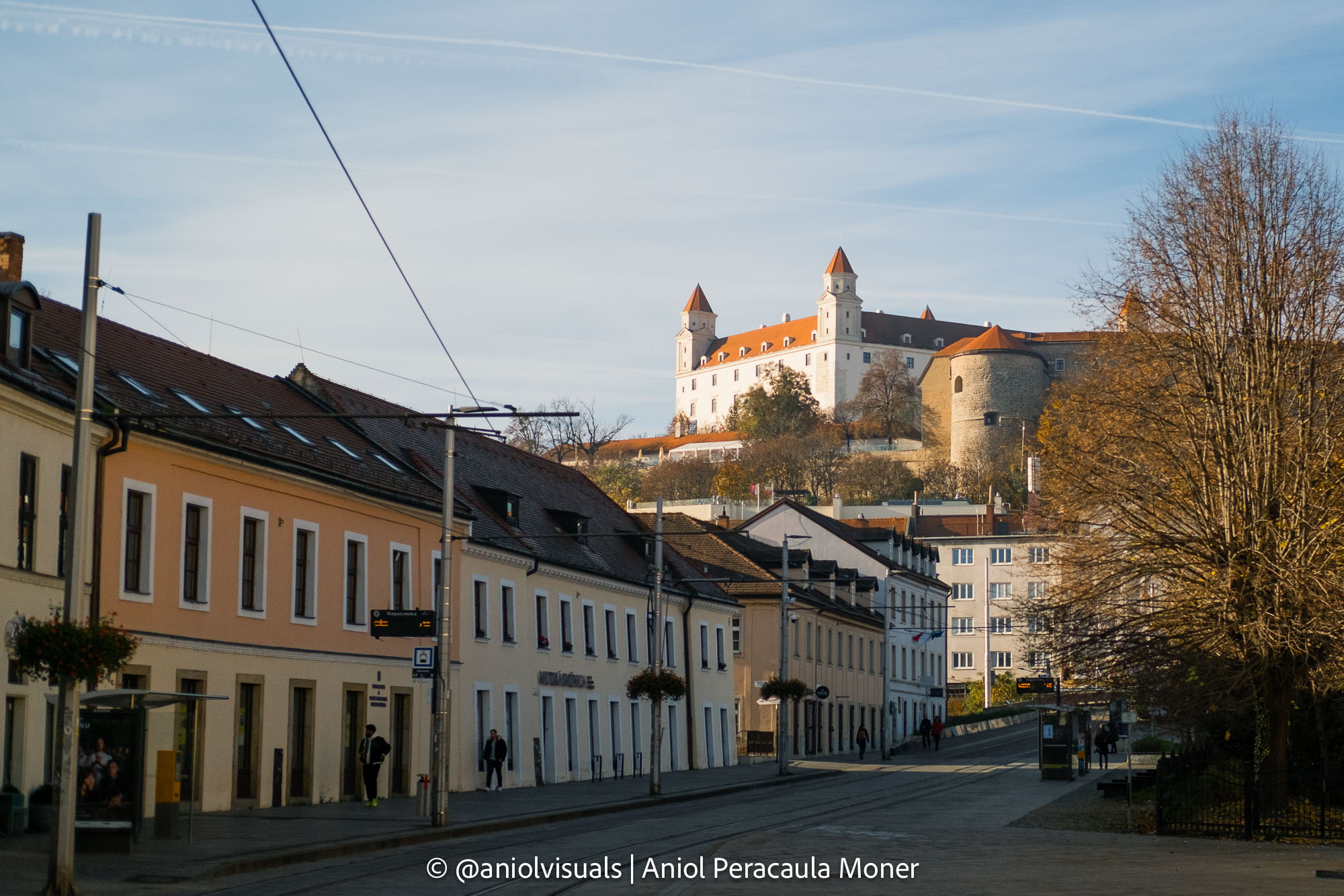 Bratislava castle old town view