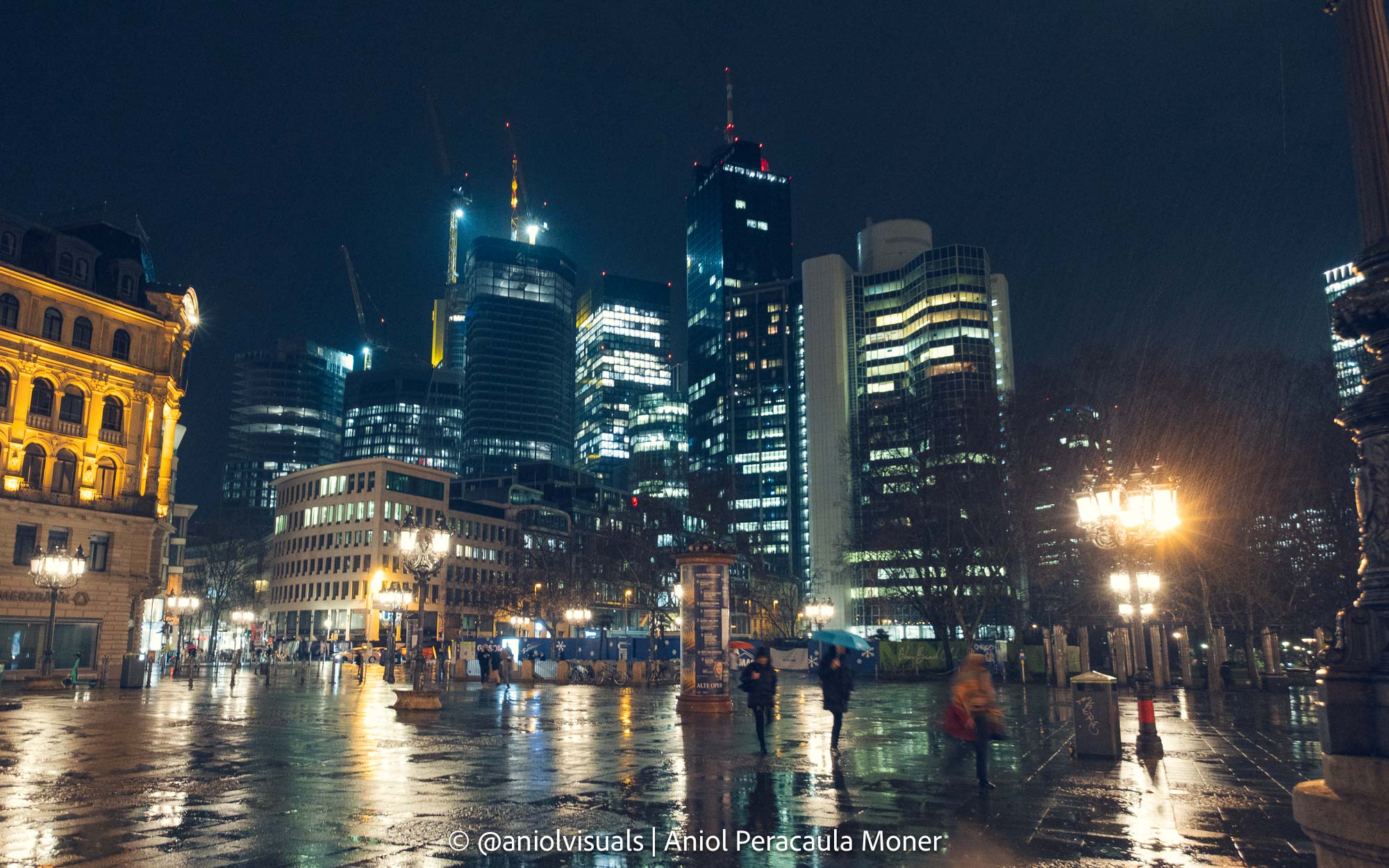 Winter frankfurt night
